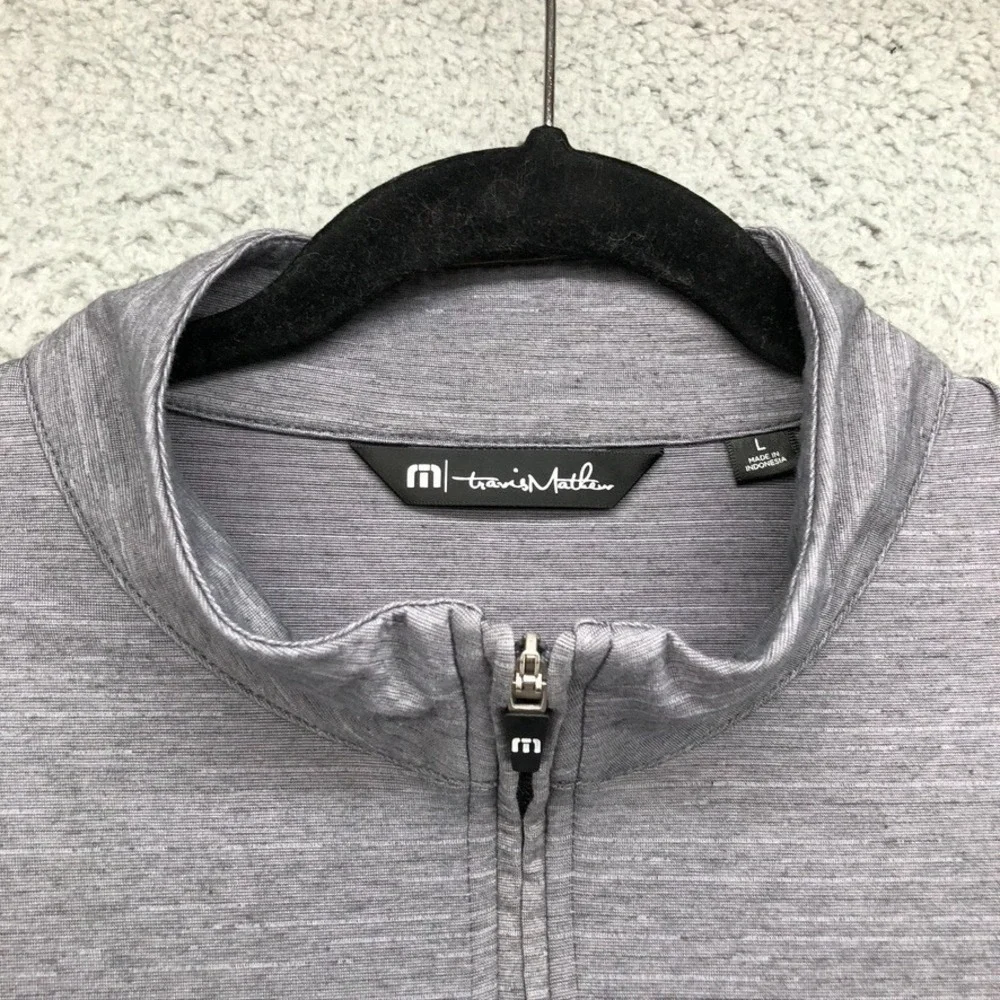 Travis‎ Mathew 1/4 Zip Pullover Mens Large Gray Activewear Golf Preppy Office